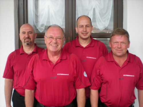 die 6. Mannschaft von links Claus Pietsch, Willi Gärth, Josef Meier und Peter Birnkammer. Nicht auf dem Bild ist Sebastian Rank